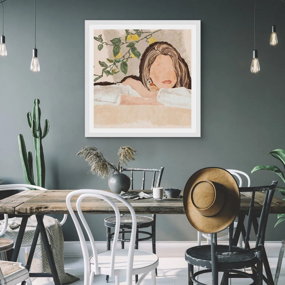 Poster în ramă albă - Frumusețea sudului - 60x60 cm