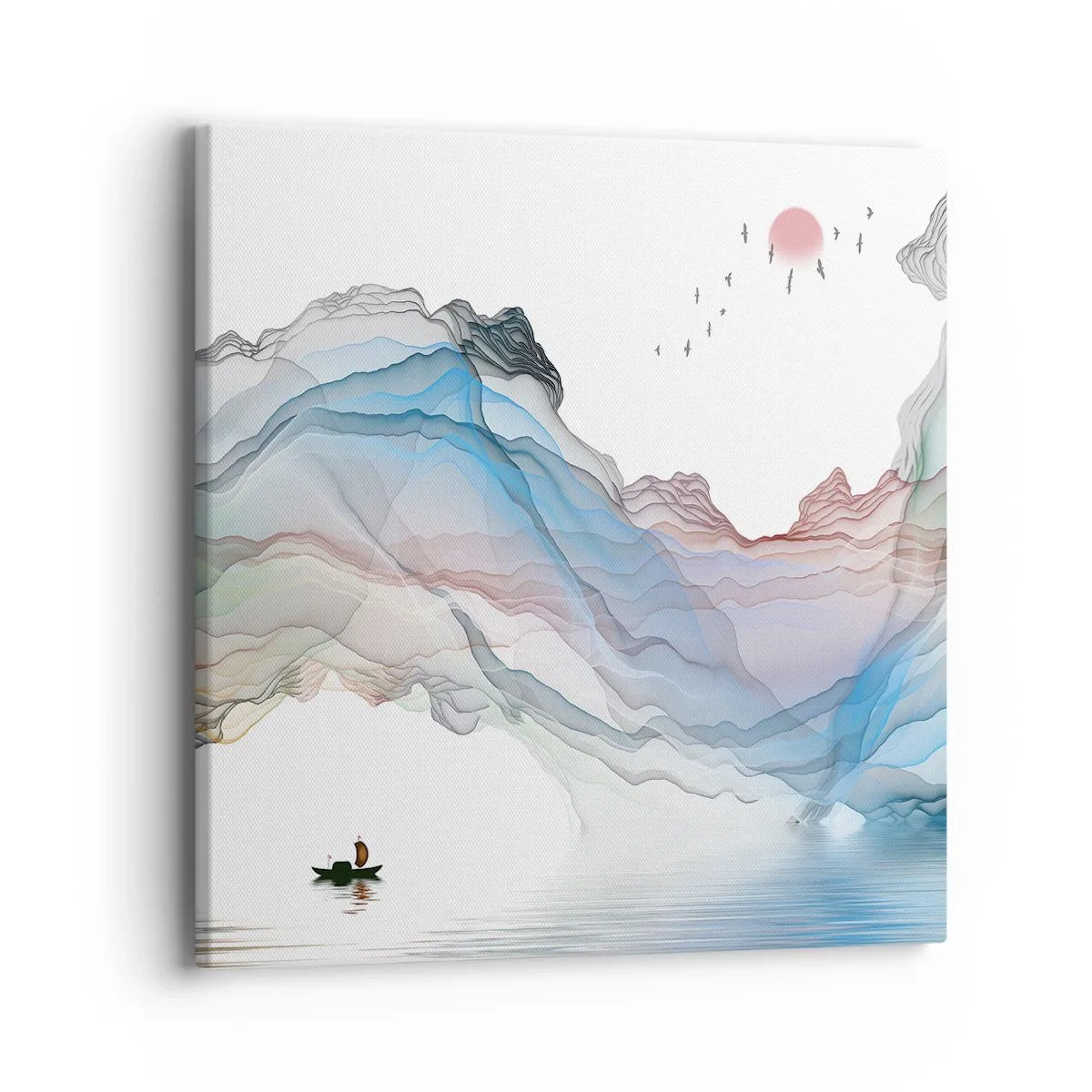 Tablou pe pânză - Spre munții de cristal - 40x40 cm