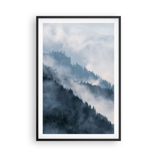 Poster în ramă neagră - Misticul munților - 61x91 cm