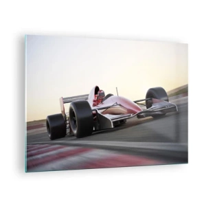 Tablou pe sticlă - Formula 1 pe pistă - 70x50cm - Întotdeauna un câștigător - Decorațiune modernă pentru perete pentru living și dormitor ARTTOR