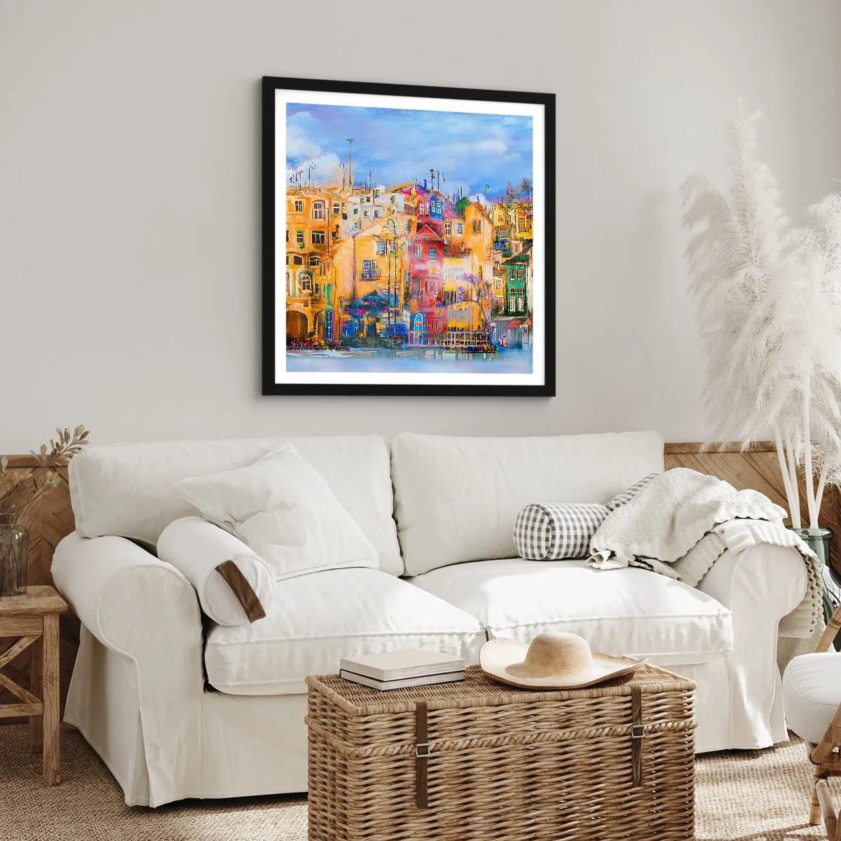 Poster în ramă neagră - Suntem împreună - 40x40 cm