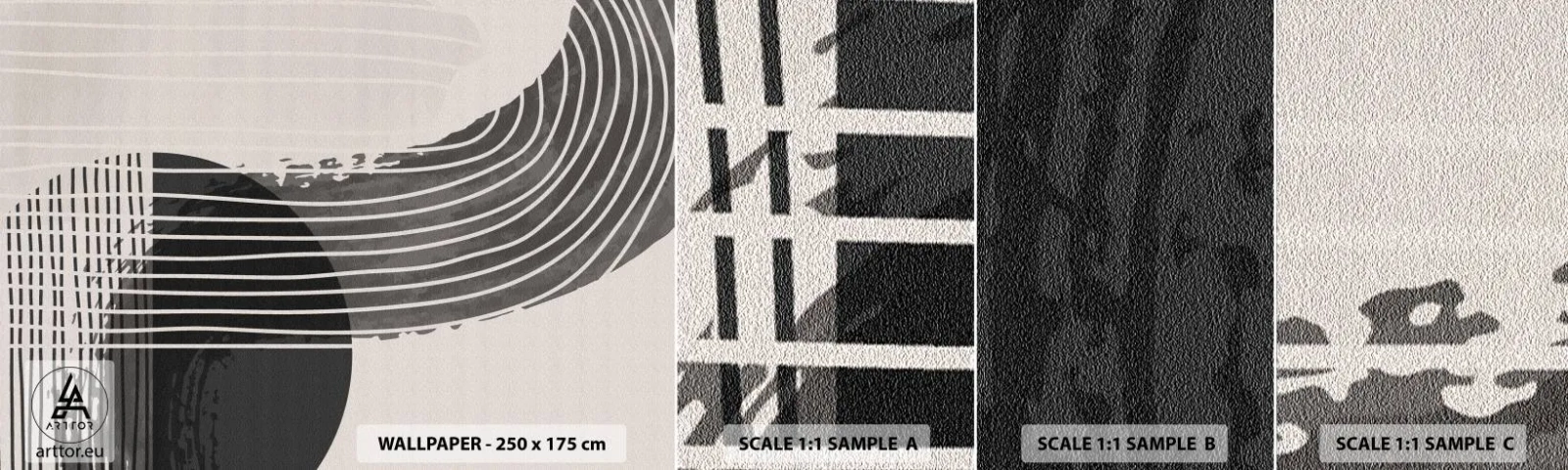 Mostră tapet autocolant Deluxe Sticker - Până acolo și înapoi - Minimalism, Abstracția, Bucată - 100x30 cm