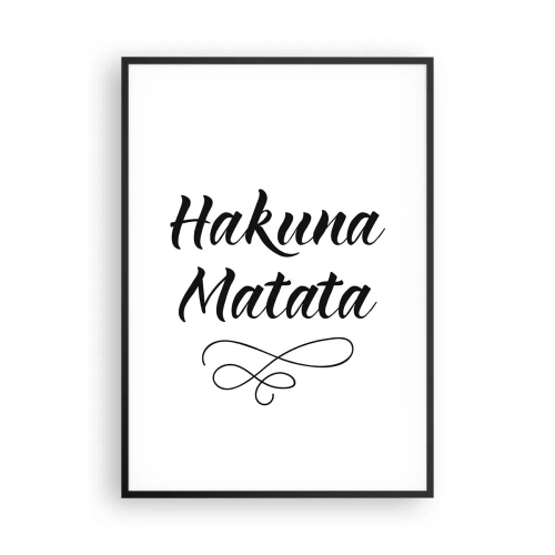 Poster în ramă neagră - Cel mai bun sfat - 70x100 cm