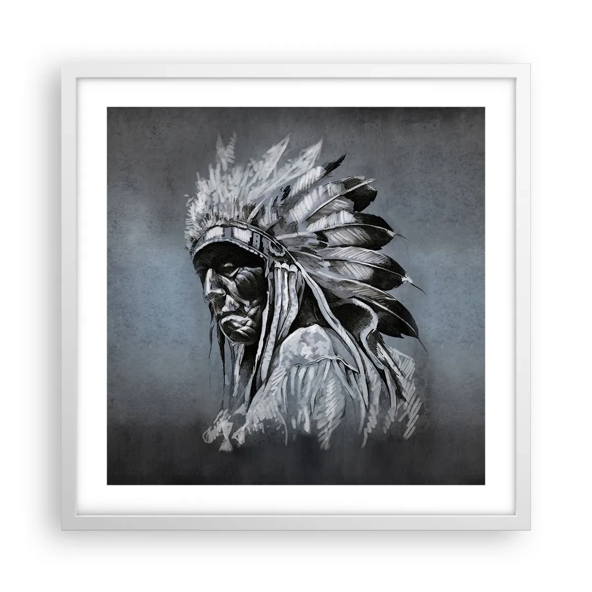 Poster în ramă albă - Înapoi la rădăcini - 50x50 cm