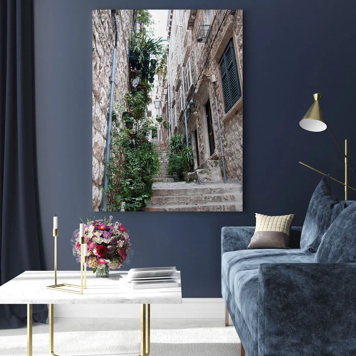 Tablou pe sticlă - Farmecul orașului vechi - 50x70 cm