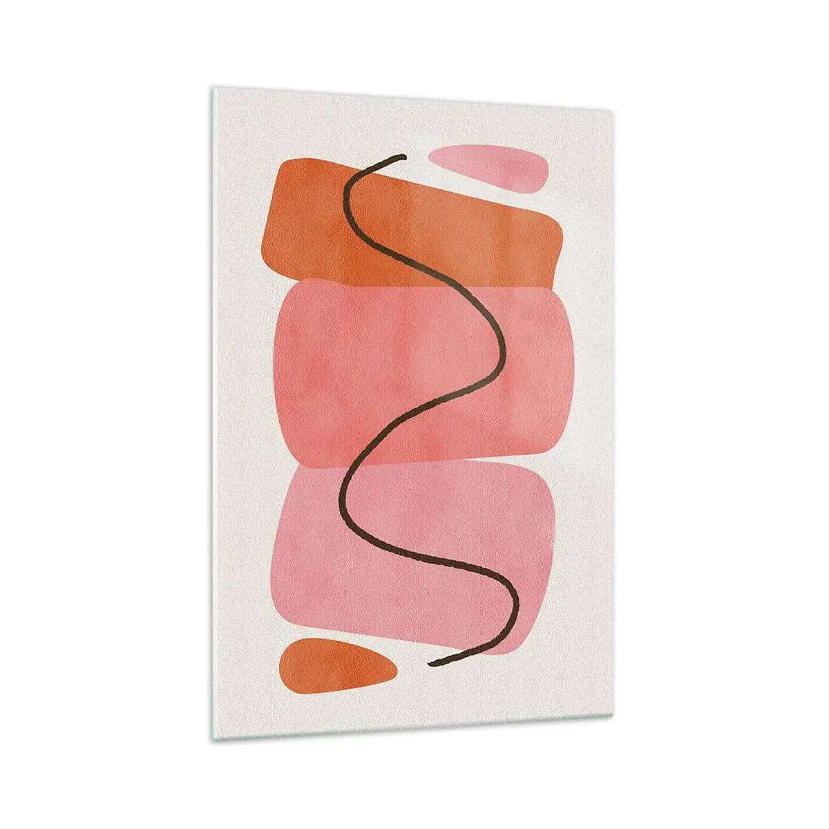 Tablou pe sticlă - Mișcarea blândă a formelor - 70x100 cm