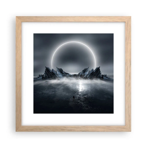 Poster în ramă de stejar deschis - Final de poveste - 30x30 cm
