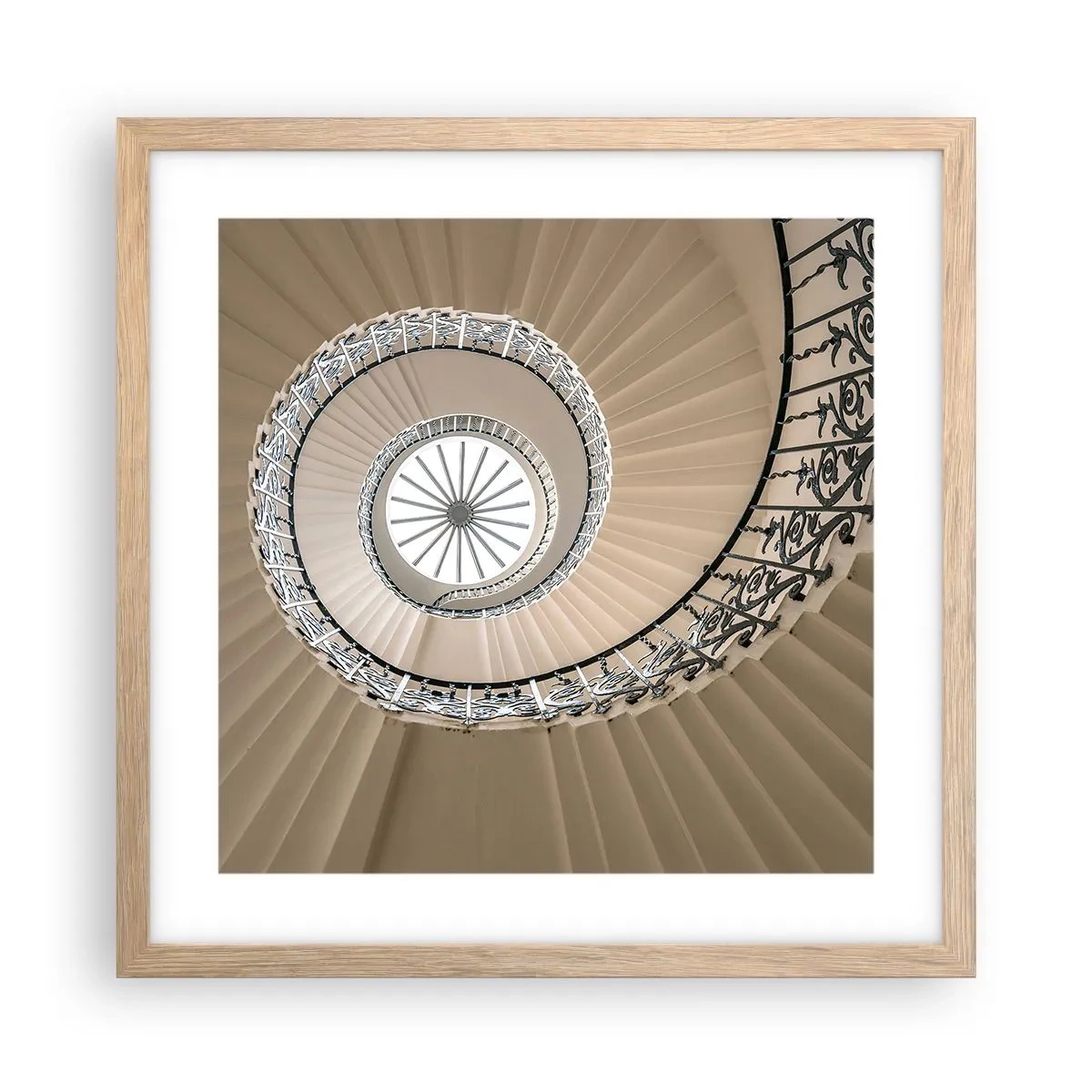 Poster în ramă de stejar deschis - În interiorul cochiliei - 40x40 cm