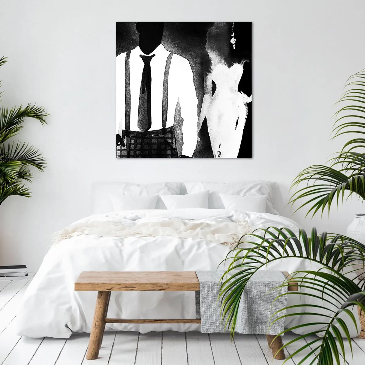 Tablou pe pânză - Într-o atmosferă noir - 40x40 cm