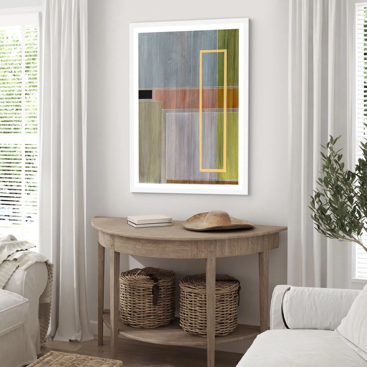 Poster în ramă albă - Drept și liniștit - 61x91 cm