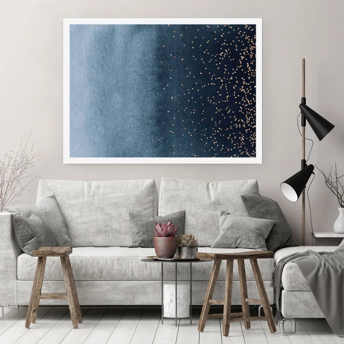 Poster - Compoziție - faze albastre - 70x50 cm