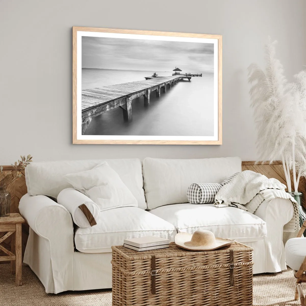 Poster în ramă de stejar deschis - În depărtare - 91x61 cm