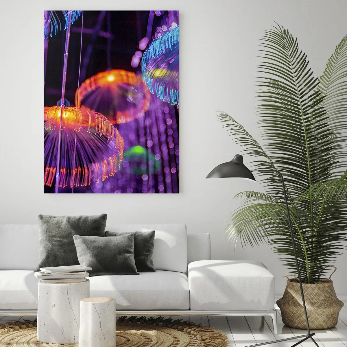 Tablou pe sticlă - Fântână de lumină - 50x70 cm