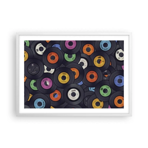 Poster în ramă albă - Culorile clasicilor - 70x50 cm