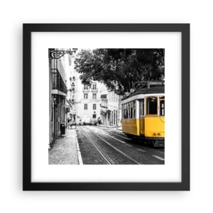 Poster în ramă neagră - Sună fado în fundal - 30x30 cm