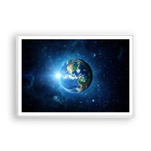 Poster în ramă albă - Suntem în ceruri - 100x70 cm