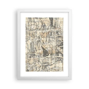 Poster în ramă albă - Așteaptă să fie descifrat - 30x40 cm