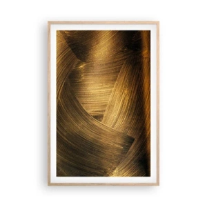 Poster în ramă de stejar deschis - Într-un labirint de aur - 61x91 cm