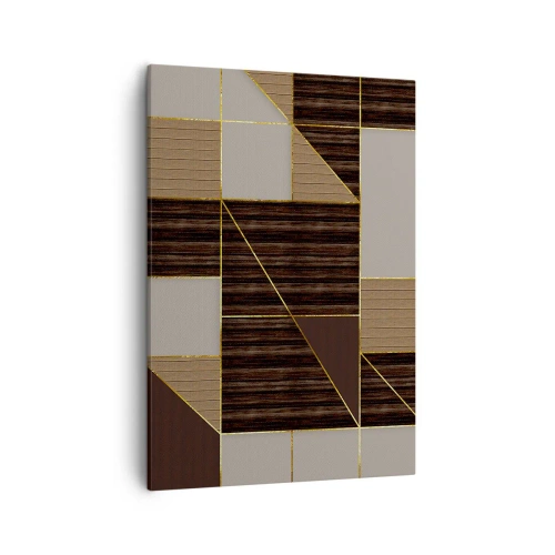 Tablou pe pânză - Un mozaic de maro și auriu - 50x70 cm