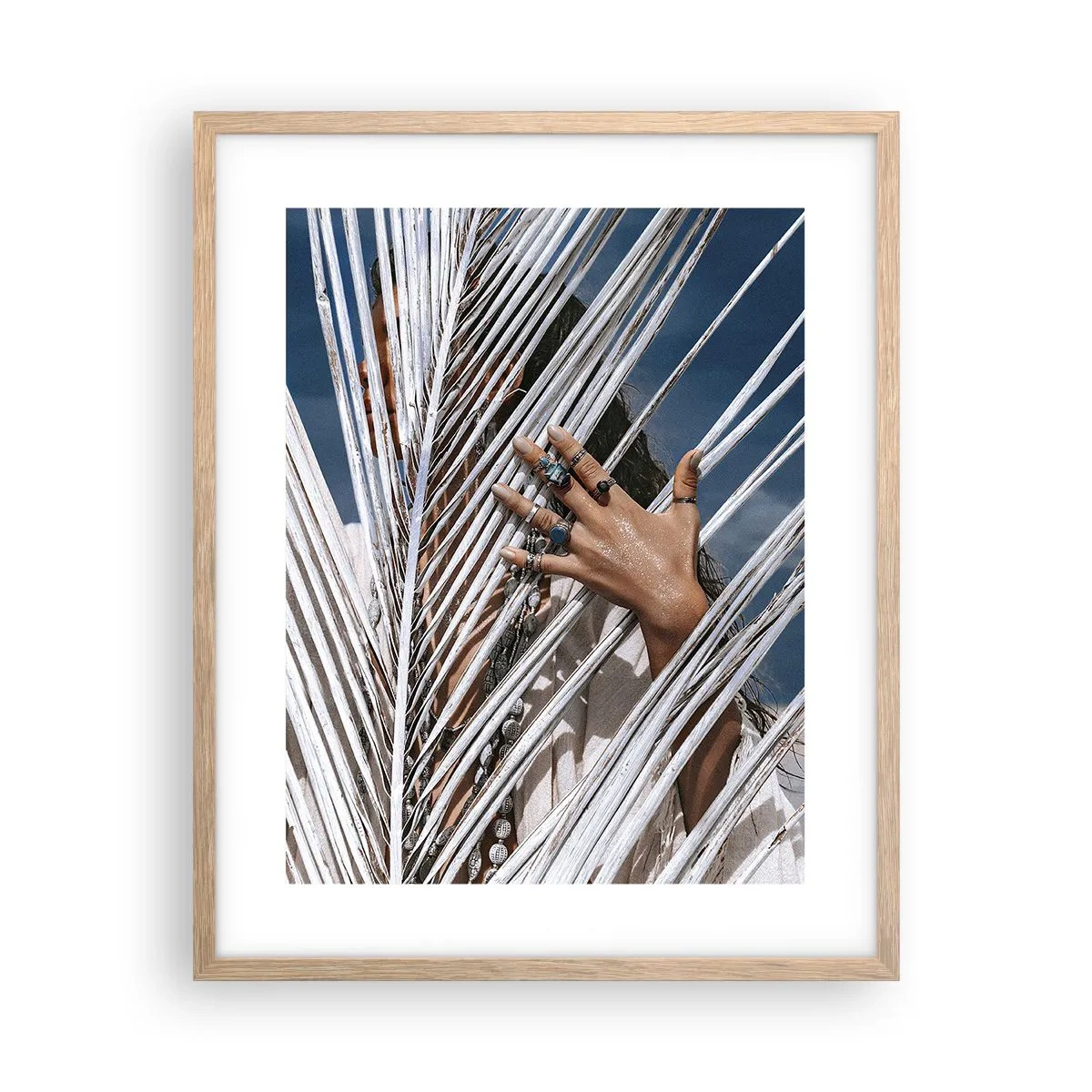 Poster în ramă de stejar deschis - Prietena șamanului? - 40x50 cm