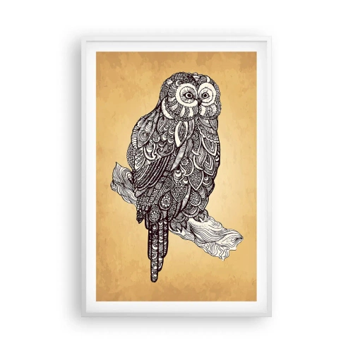 Poster în ramă albă - Ornamente complicate de înțelepciune - 61x91 cm