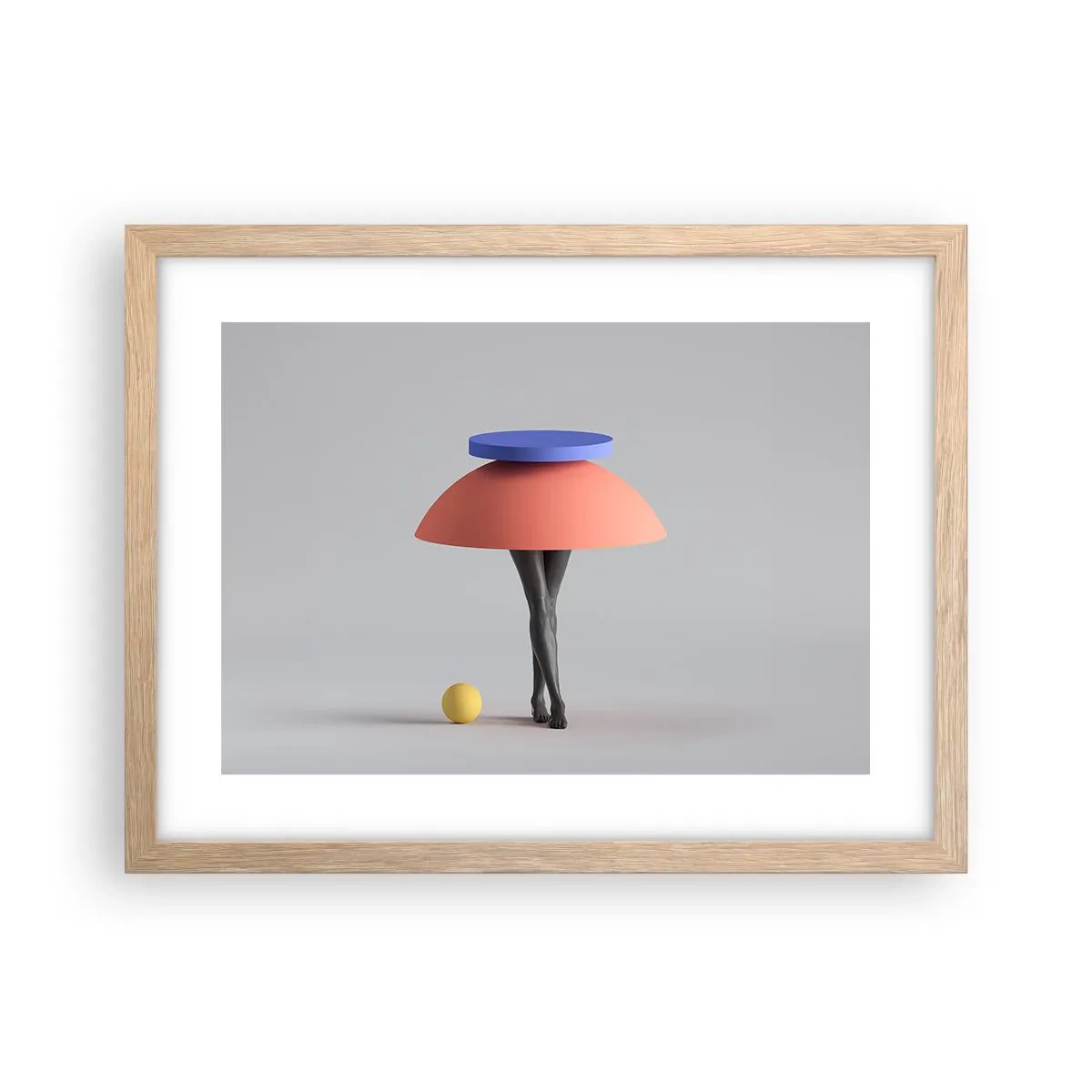 Poster în ramă de stejar deschis - Compoziție suprarealistă - 40x30 cm