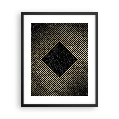Poster în ramă neagră - Geometrie în stil glamour - 40x50 cm
