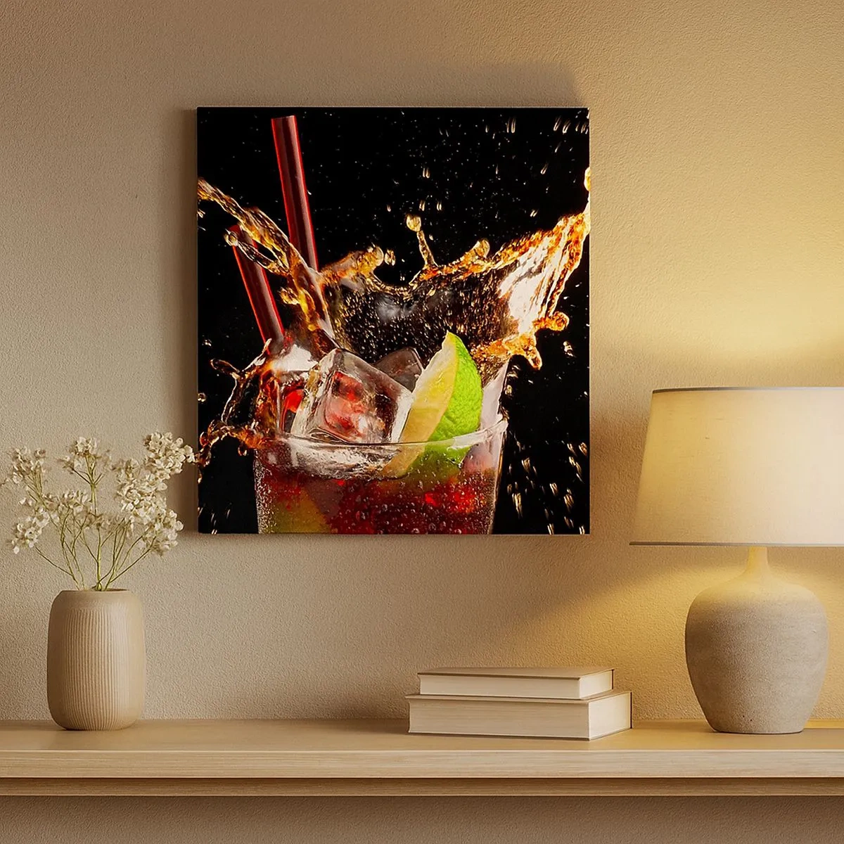 Tablou pe pânză - Bucurie și energie colorată - 30x30 cm