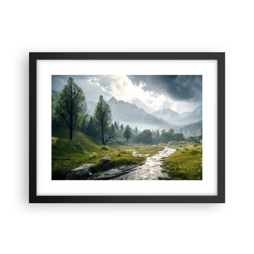 Poster în ramă neagră - Până acolo și înapoi - 40x30 cm