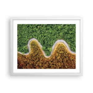 Poster în ramă albă - Frontiere și defilee - 50x40 cm