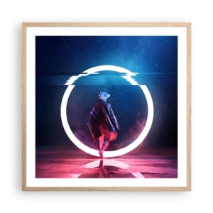 Poster în ramă de stejar deschis - Între lumi - 60x60 cm