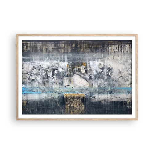 Poster în ramă de stejar deschis - Ca pe gheață, ca pe asfalt - 100x70 cm