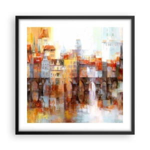 Poster în ramă neagră - Frumos și sub pod - 50x50 cm