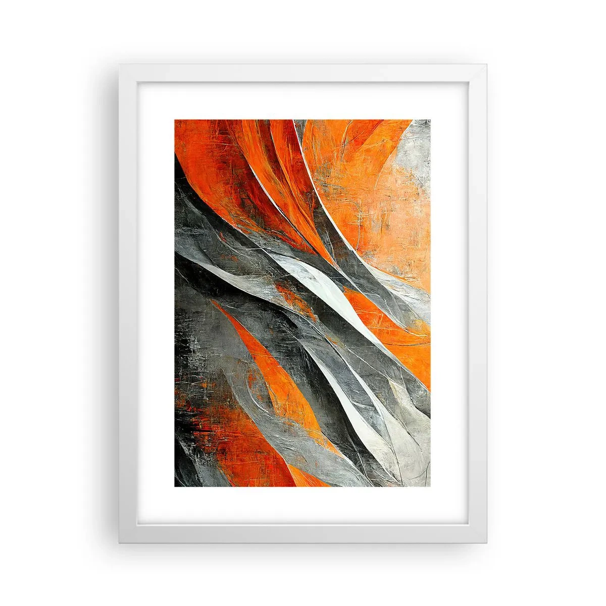 Poster în ramă albă - Căldură și frig - 30x40 cm