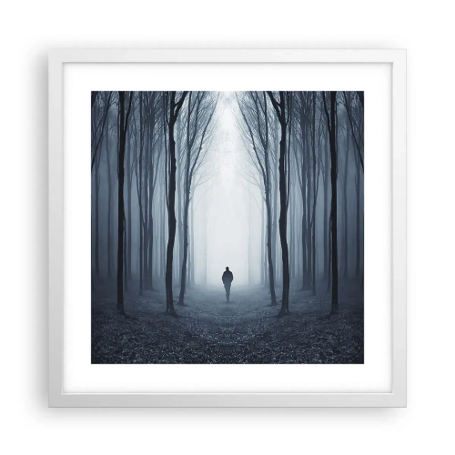 Poster în ramă albă - Și totul este simplu și clar - 40x40 cm