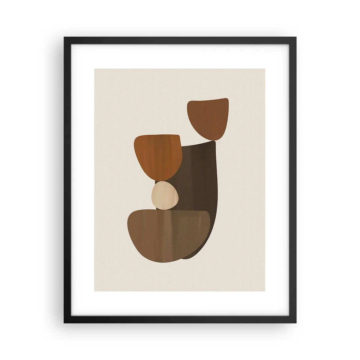 Poster în ramă neagră - Compoziție în bronz - 40x50 cm