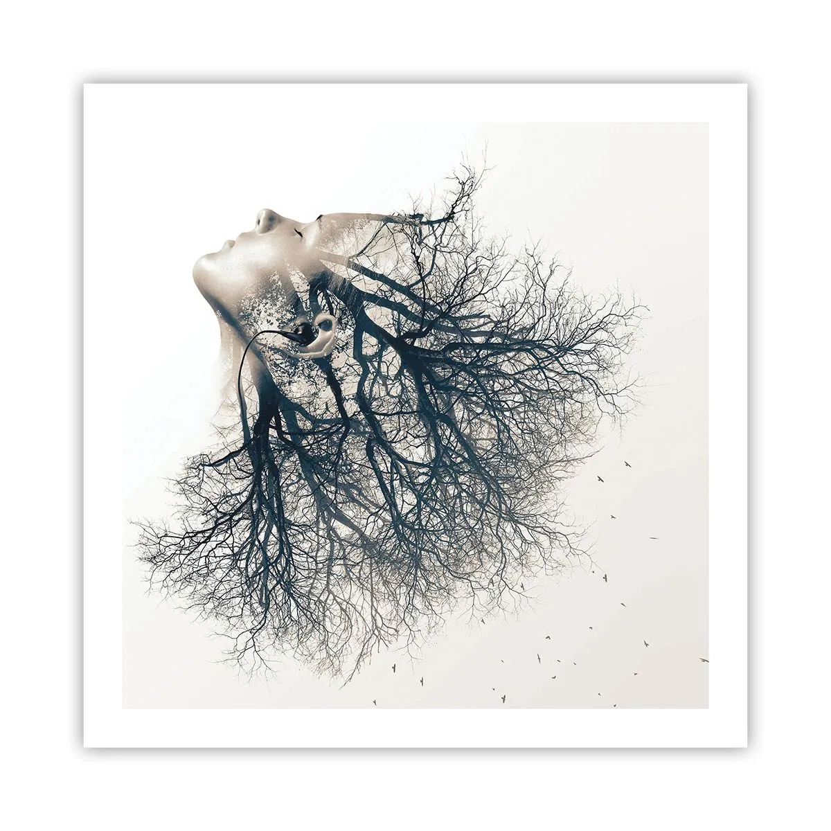 Poster - Ascultând șoapta copacului - 60x60 cm