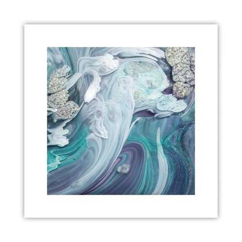 Poster - Râuri de albastru - 30x30 cm