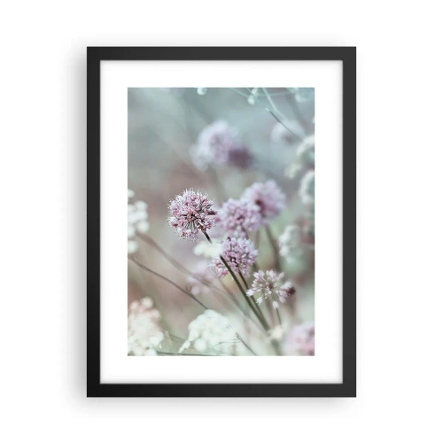 Poster în ramă neagră - Ierburi dulci filigranate - 30x40 cm