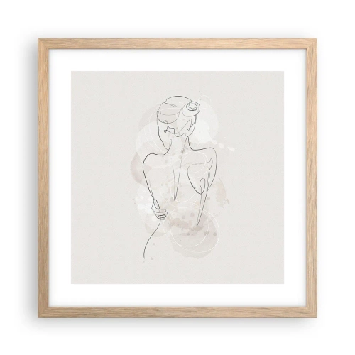 Poster în ramă de stejar deschis - Ca un instrument sensibil - 40x40 cm