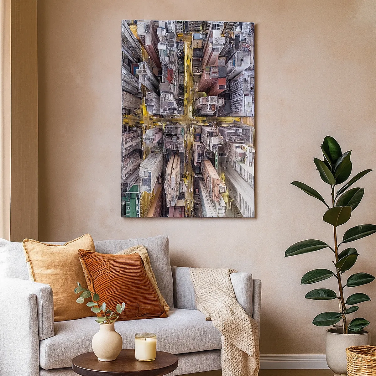 Tablou pe pânză - Salutări din Hongkong - 50x70 cm