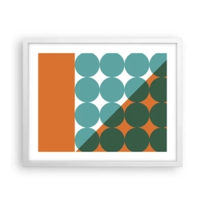 Poster în ramă albă - Sus și pe diagonală - 50x40 cm