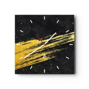 Ceas de perete - Ceas pe sticlă - Salt în hiperspațiu - 30x30 cm