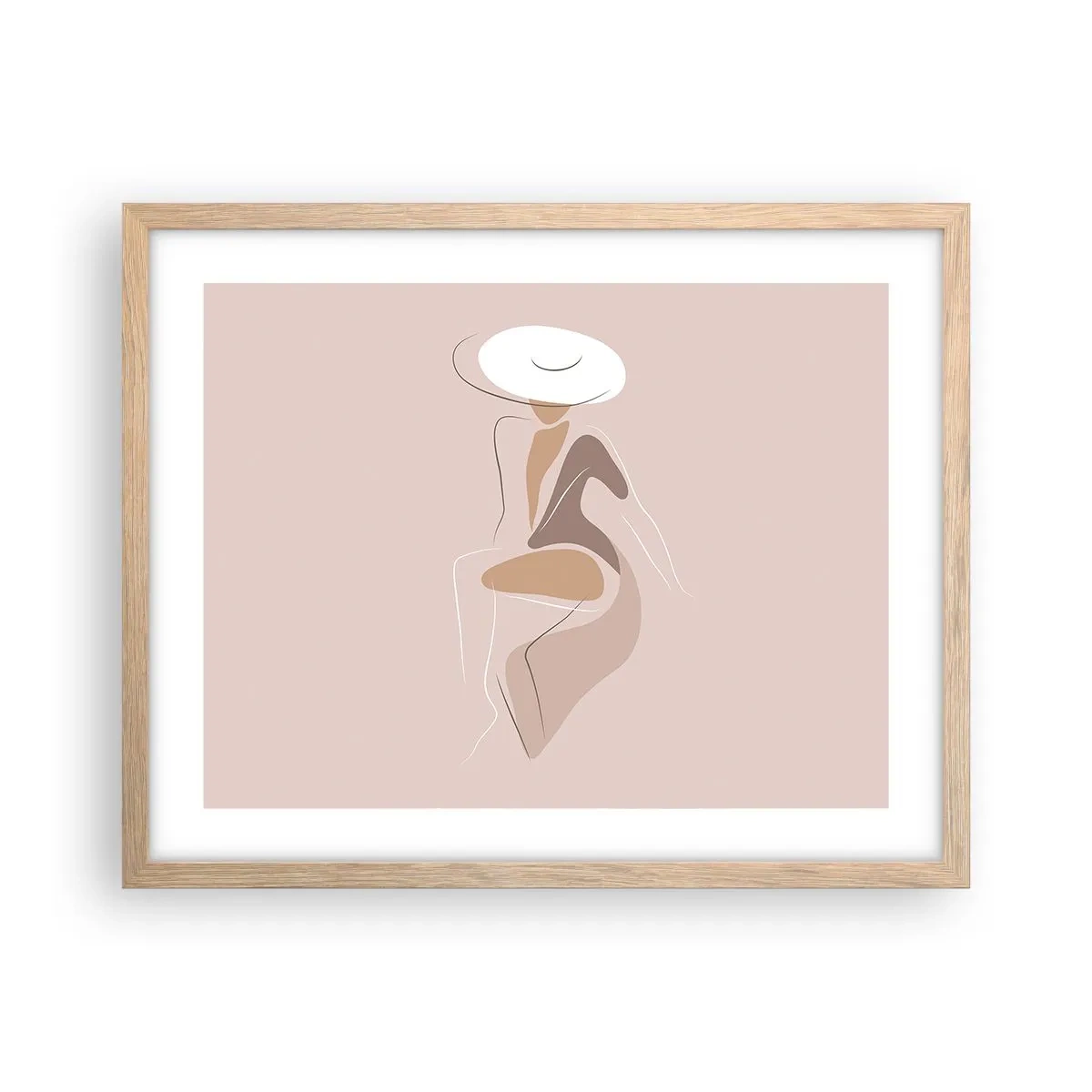 Poster în ramă de stejar deschis - O doamnă adevărată - 50x40 cm