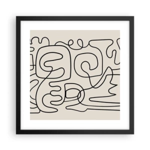 Poster în ramă neagră - Pe traseu - 40x40 cm