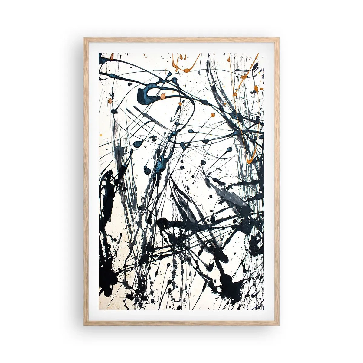 Poster în ramă de stejar deschis - Abstracție expresionistă - 61x91 cm