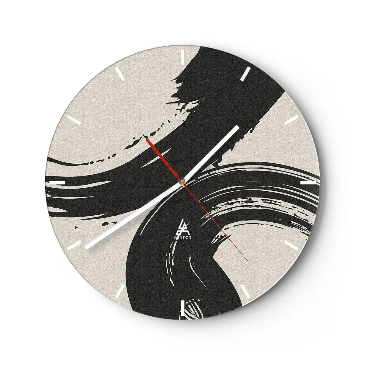 Ceas de perete - Ceas pe sticlă - Tare și circular - 40x40 cm