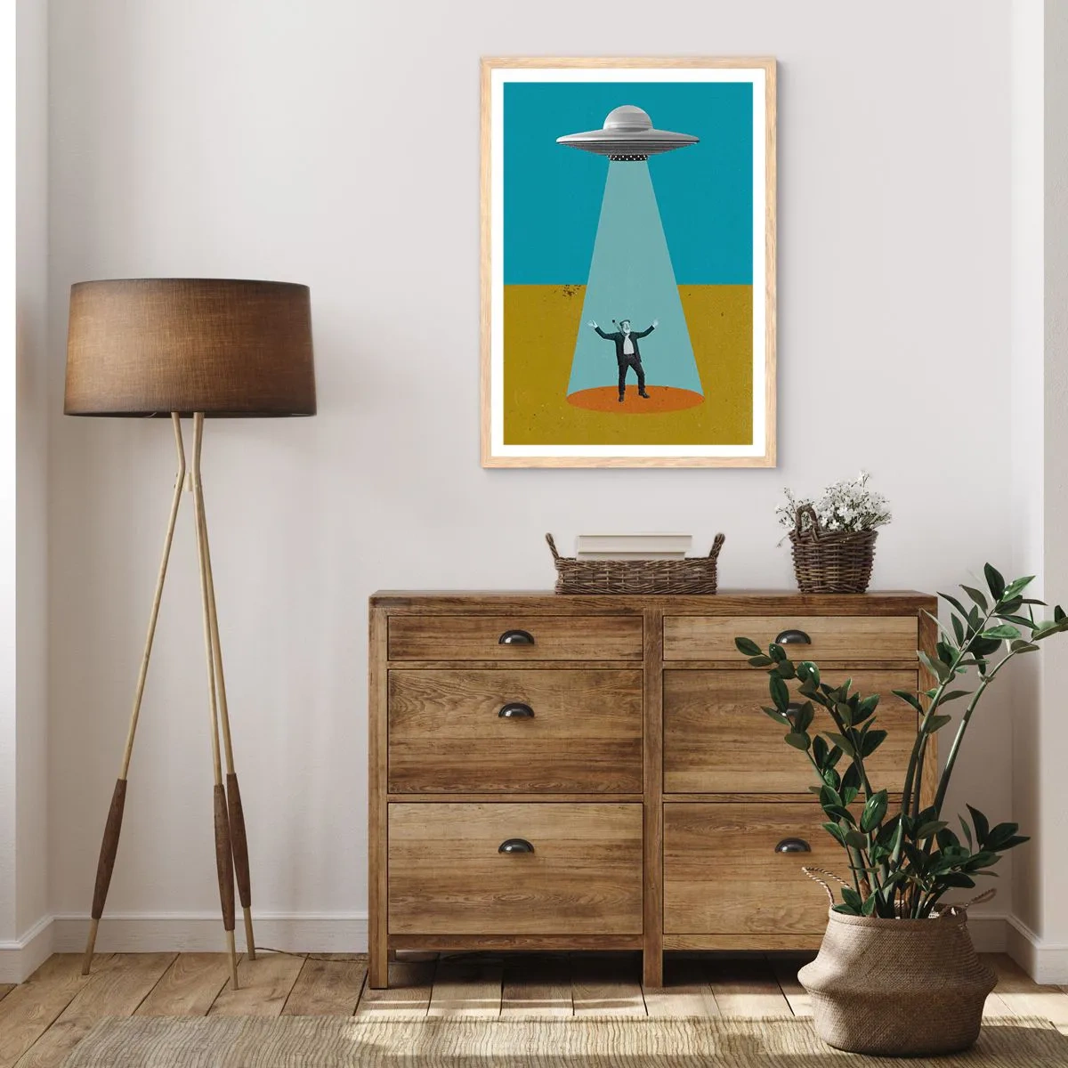 Poster în ramă de stejar deschis - Întâlnire de gradul III - 50x70 cm