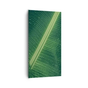 Tablou pe pânză - Structura verdelui - 65x120 cm