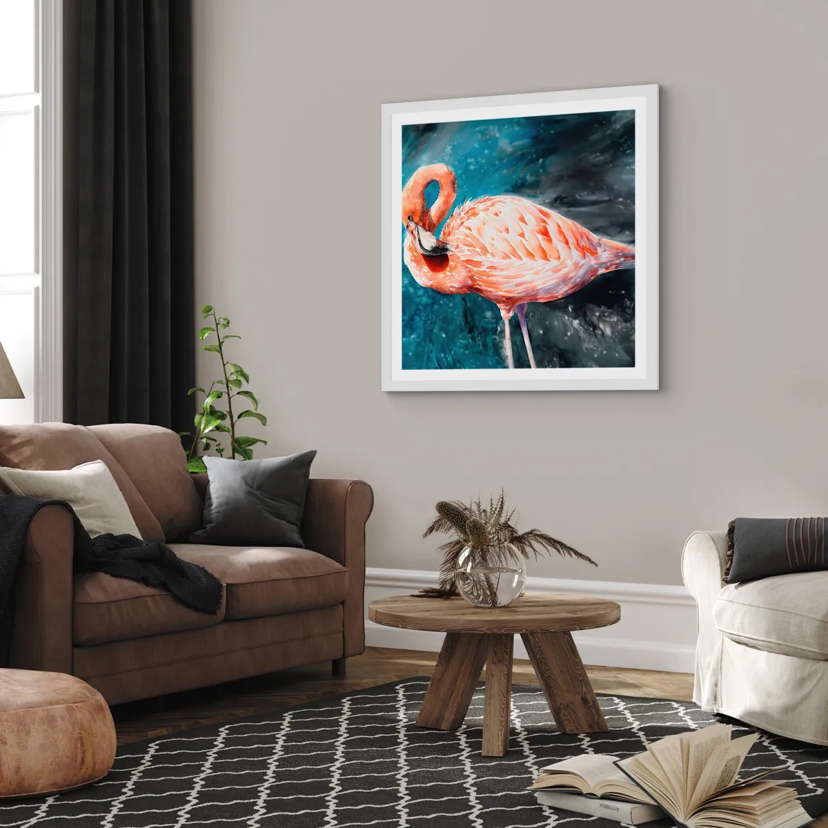 Poster în ramă albă - Decorativ prin natură - 40x40 cm